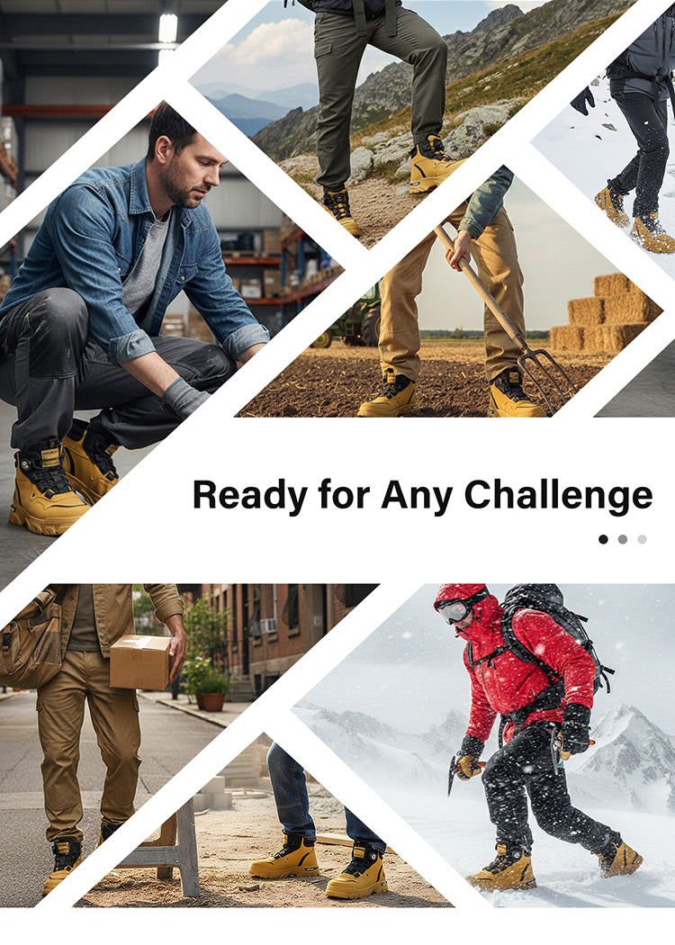 🔥Men's Outdoor Swivel Buckle Work Shoes 🔄👞 – Waterproof 💦, Anti-slip 🚶‍♂️, Comfortable , Breathable 🌬️