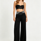 🍃Women's Casual Hollow-out High-Waisted Wide-Leg Pants