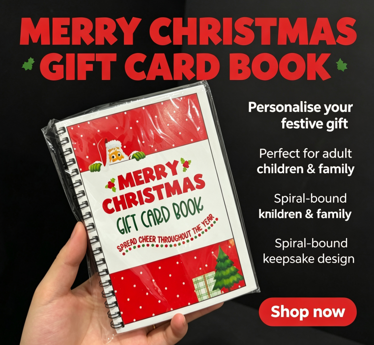 🎁70% OFF!!!-Ready for Christmas!🎅Christmas Gift Card Book, DIY Spiral-Bound Christmas Gift Card Holder Book🎁Personalized Xmas Gifts for Family, Festive & Party Supplies