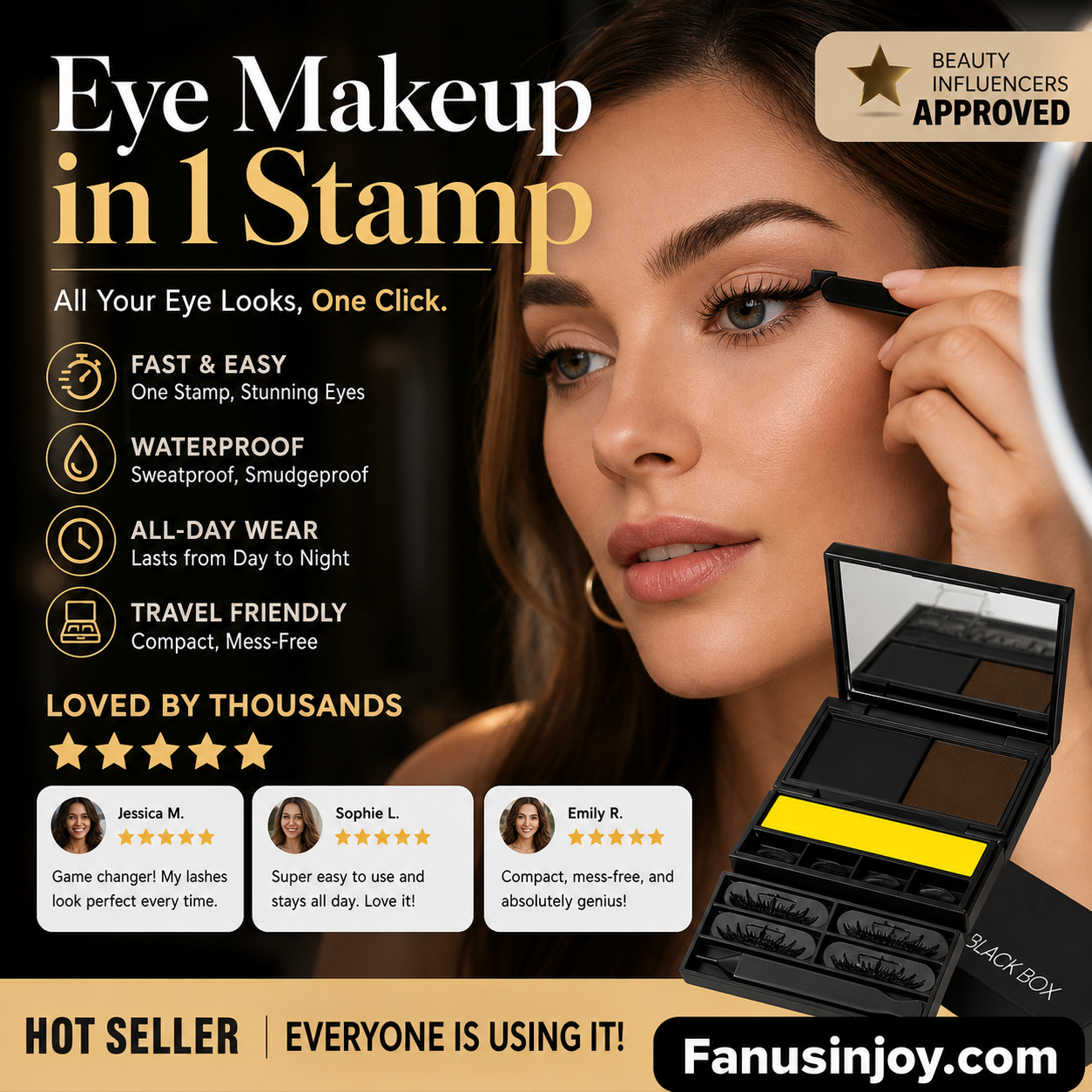 ✨️Buy 1 Get 1 Free! 👀One palette for all your perfect eye makeup looks! Effortless Lower Lash Stamp