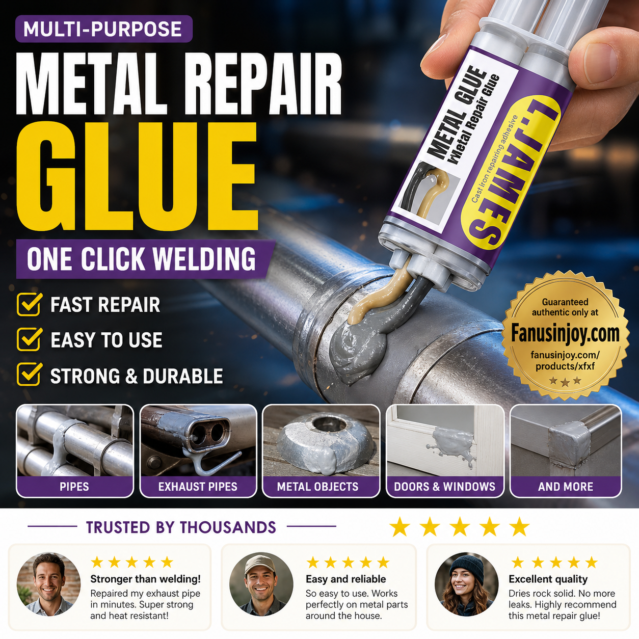 🏭Factory Authorized Exclusive Sale 🎁 50% OFF！⚙New Metal Repair Glue!🔥Metal Glue - Weld Metal Repair Glue✨