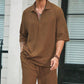 🌸2025 New Products 50% OFF💖Men's 2 Pieces Short Sleeve V-Neck Top & Pants Sets