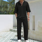 🌸2025 New Products 50% OFF💖Men's 2 Pieces Short Sleeve V-Neck Top & Pants Sets