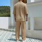 🌸2025 New Products 50% OFF💖Men's 2 Pieces Short Sleeve V-Neck Top & Pants Sets