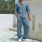 🌸2025 New Products 50% OFF💖Men's 2 Pieces Short Sleeve V-Neck Top & Pants Sets