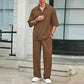 🌸2025 New Products 50% OFF💖Men's 2 Pieces Short Sleeve V-Neck Top & Pants Sets