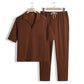 🌸2025 New Products 50% OFF💖Men's 2 Pieces Short Sleeve V-Neck Top & Pants Sets