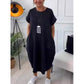 Oversized Round Neck Short Sleeve Dress