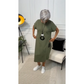 Oversized Round Neck Short Sleeve Dress