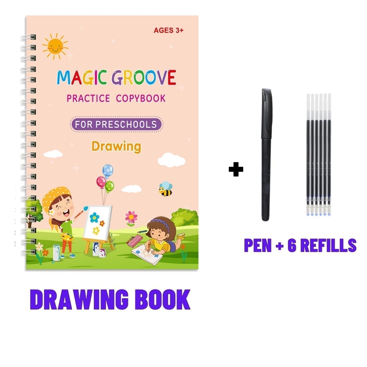 🏆LAST DAY SALE ONLY ￡6.99!🔥4-in-1 Fun Reusable Learning Books📚✨Handwriting • Numbers • Drawing • Fine Motor Skills • With Vanishing Ink Pen | Ages 2+ • Eco-Friendly & Screen-Free 🌱🇬🇧