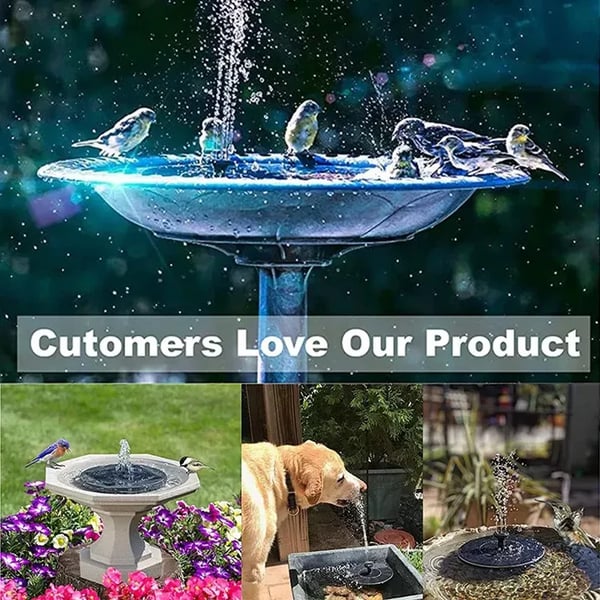 ☀LAST DAY SALE 50% OFF!!🐦️⛲Compact Solar Bird Fountain Pump – Keep Your Garden Alive!