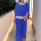 Chic & Elegant Sequin Color Block Two-Piece Set - Stylish Outfit with Pockets