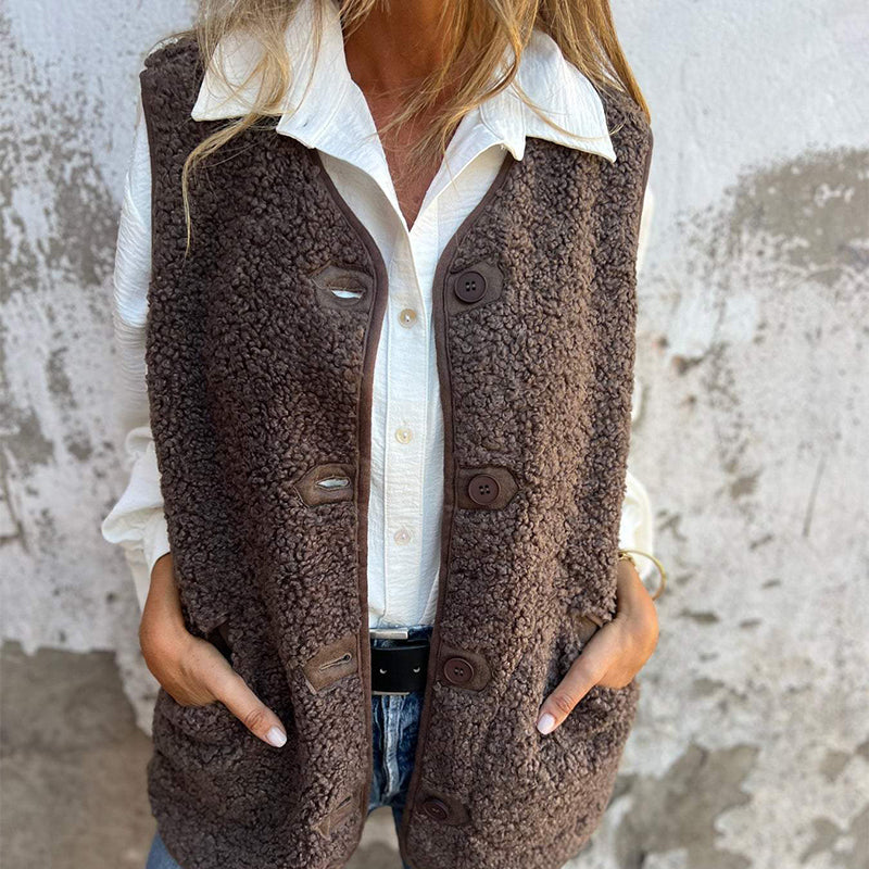 🎉New Arrival-50% Off💛Women's Fall Button Down Short Warm Vest