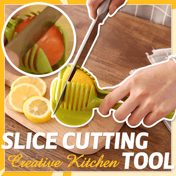 🏆 Last Day Special Price £7.99 ! 🍋Buy 1 Get 1 Free🎁 Creative Kitchen Slice Cutting Tool, Food‑Grade Aluminum Alloy Hand‑Held Slicer