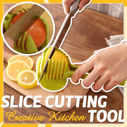 🏆 Last Day Special Price £7.99 ! 🍋Buy 1 Get 1 Free🎁 Creative Kitchen Slice Cutting Tool, Food‑Grade Aluminum Alloy Hand‑Held Slicer