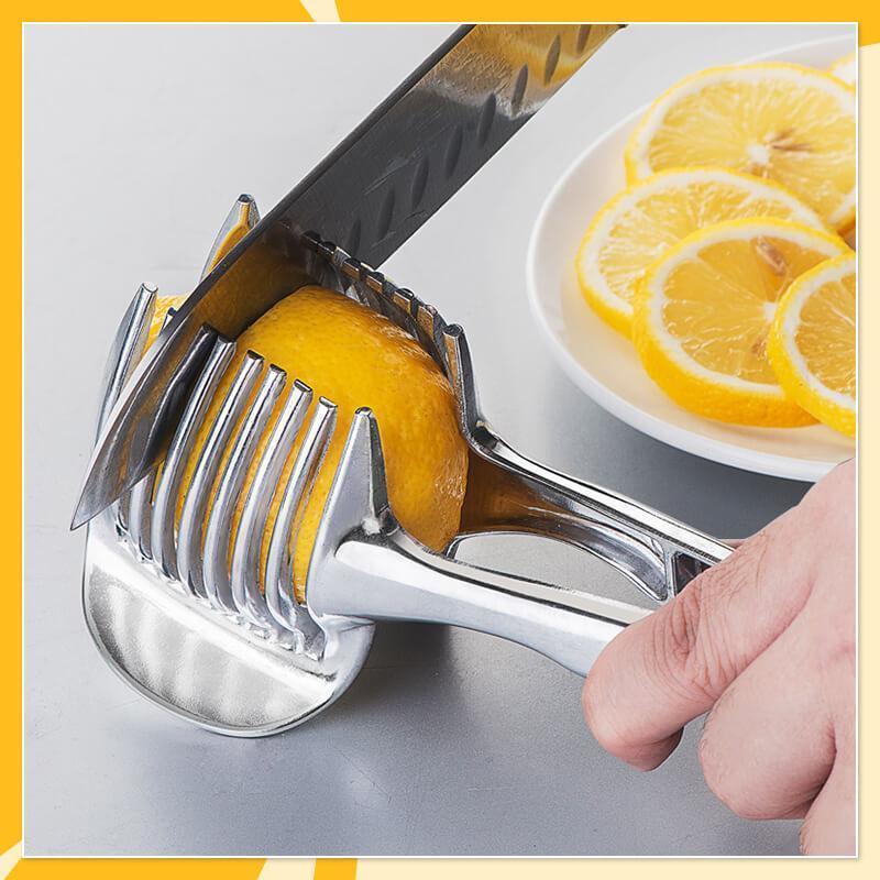 🏆 Last Day Special Price £7.99 ! 🍋Buy 1 Get 1 Free🎁 Creative Kitchen Slice Cutting Tool, Food‑Grade Aluminum Alloy Hand‑Held Slicer