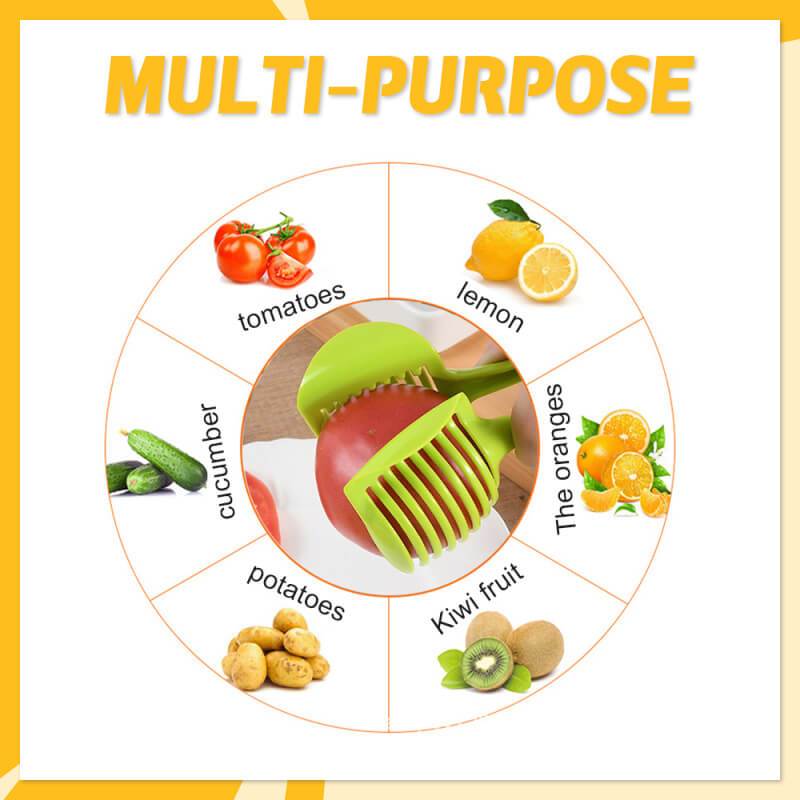🏆 Last Day Special Price £7.99 ! 🍋Buy 1 Get 1 Free🎁 Creative Kitchen Slice Cutting Tool, Food‑Grade Aluminum Alloy Hand‑Held Slicer