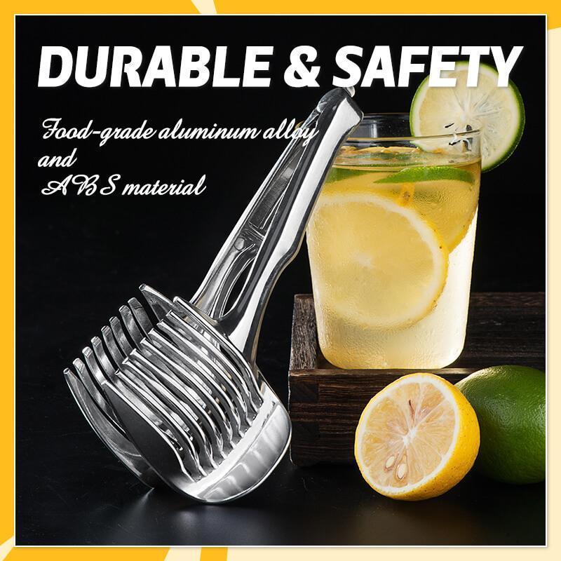 🏆 Last Day Special Price £7.99 ! 🍋Buy 1 Get 1 Free🎁 Creative Kitchen Slice Cutting Tool, Food‑Grade Aluminum Alloy Hand‑Held Slicer
