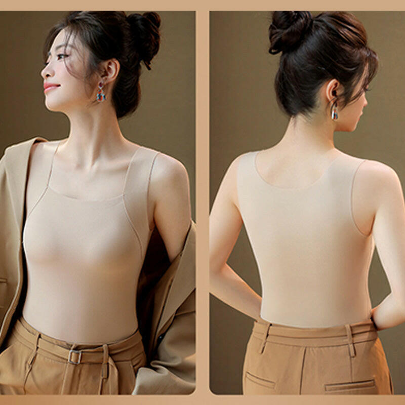 🔥Last Day 49% OFF💖Women’s U Neck Thermal Tank Tops with Built-In Bra