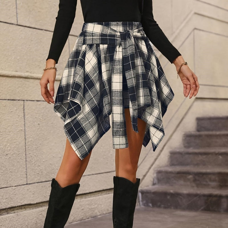 💖What should I wear tomorrow?💖Women's Plaid High Waisted Pleated Skirt