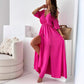 💖👗Limited Sale 50% OFF🌹 Women’s Elegant Sexy V Neck Side Slit Dress - Show Off Your Charming Curves, Radiate Elegance!