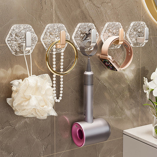 5PCS Punch-Free Ripple Wall Adhesive Hooks