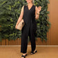 💖Limited Sale 55% OFF💖Women's Solid Color Casual V-Neck Tied Jumpsuit