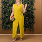 💖Limited Sale 55% OFF💖Women's Solid Color Casual V-Neck Tied Jumpsuit