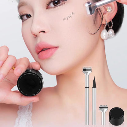 🎁 🌸💕2-in-1 Waterproof Eyeliner & Lower Eyelash Stamp Artifact Set with Individual Liquid Eyeliner (100% off)