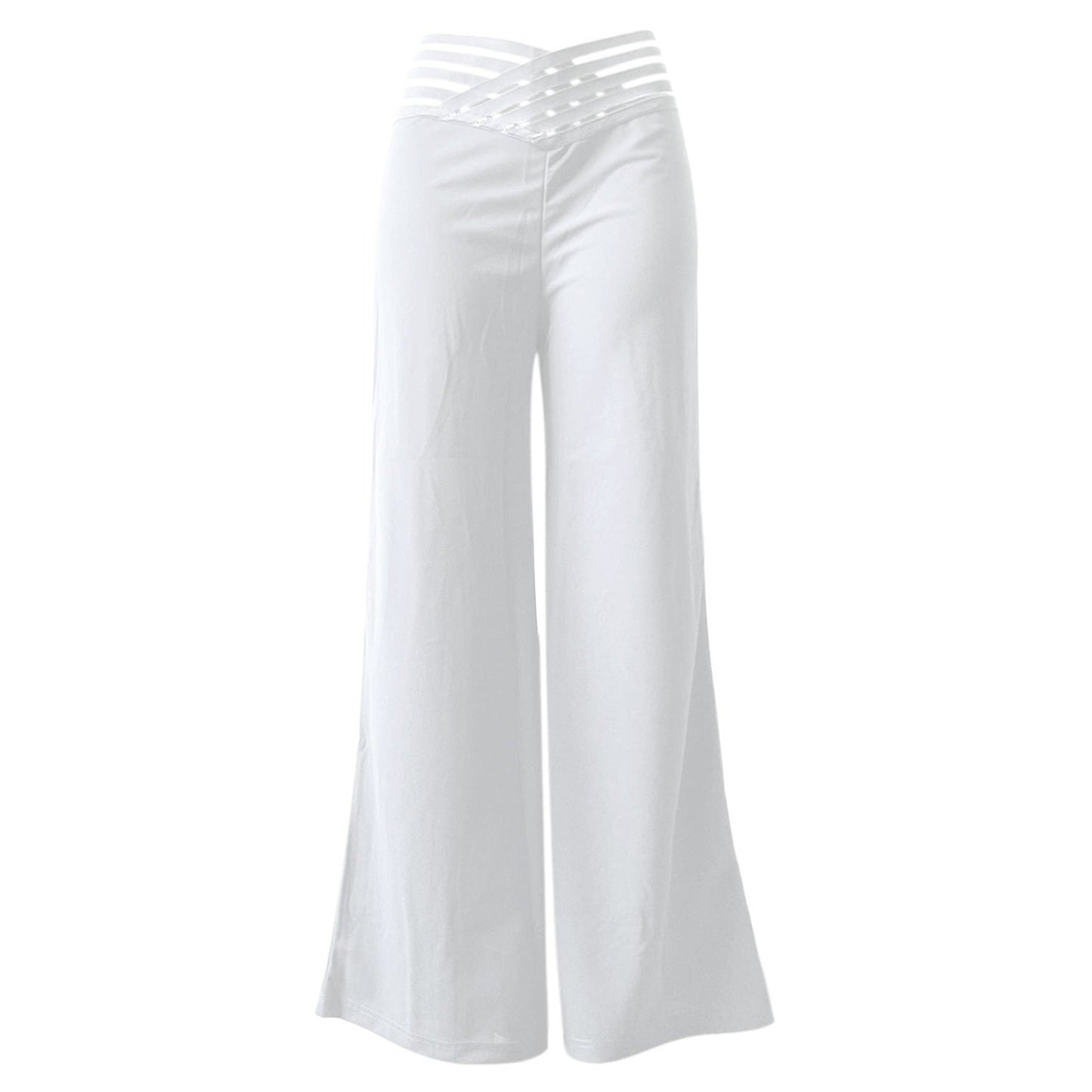 🍃Women's Casual Hollow-out High-Waisted Wide-Leg Pants
