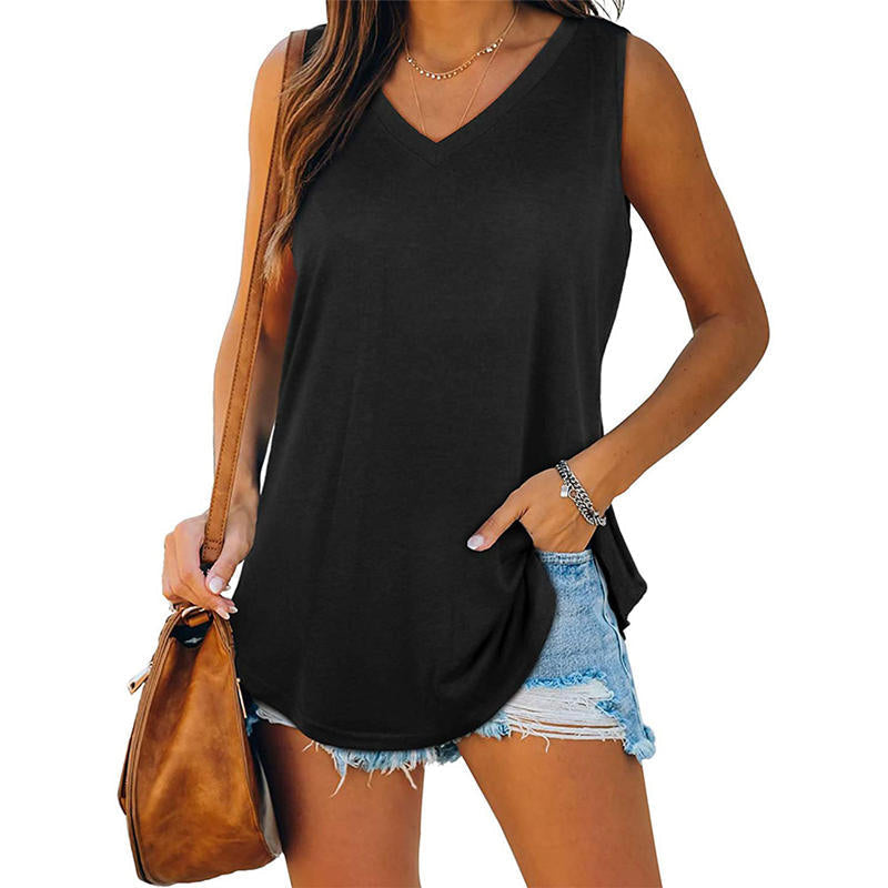 🔥BUY 3 PAY 2 (CODE: LUCKY)🔥All-match V-Neck Solid Color Vest