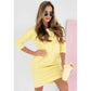 Round Neck 3/4 Sleeve Dress with Pockets