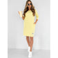Round Neck 3/4 Sleeve Dress with Pockets