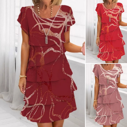 Women's Elegant Fashion Ruffle Dress