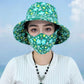 ⏳ Limited time 50% off! 💥Floral Large Brimmed Sun Hat with Mask（The more you buy, the higher the discount）