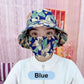 ⏳ Limited time 50% off! 💥Floral Large Brimmed Sun Hat with Mask（The more you buy, the higher the discount）