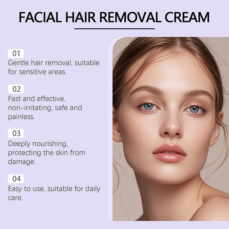 💗Last Day Special Price £7.99 ! 🔥Buy 3 Get 2 Free🔥Gentle & Painless Facial Hair Removal Cream