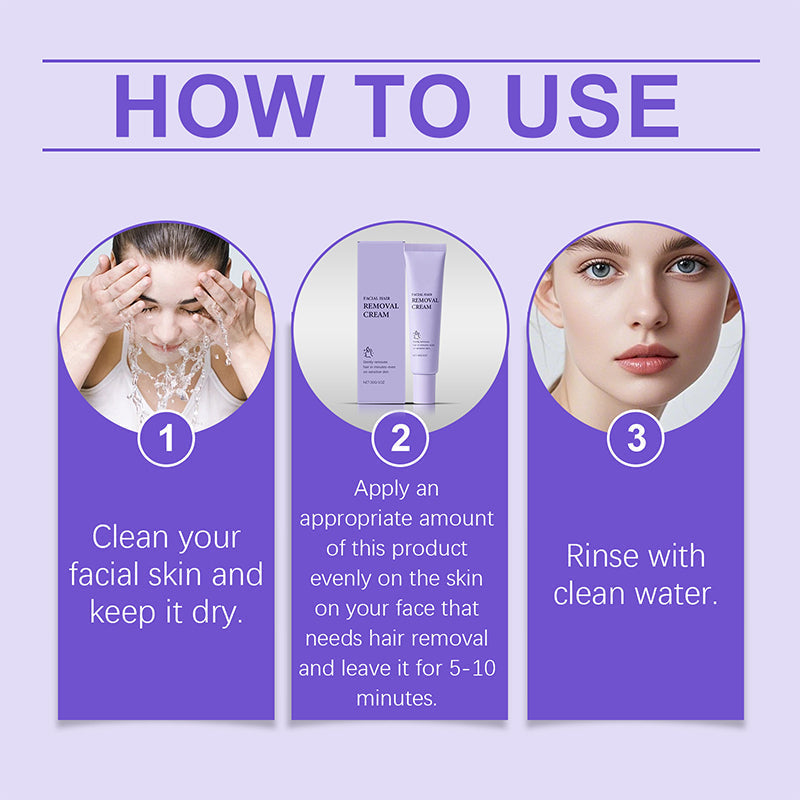 💗Last Day Special Price £7.99 ! 🔥Buy 3 Get 2 Free🔥Gentle & Painless Facial Hair Removal Cream