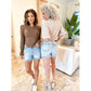 💖LAST DAY SALE 50% OFF🩳High Rise Frayed Hem Cut Off Jean Shorts