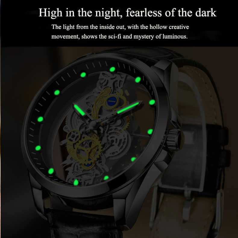 Double-Sided Skeleton Automatic Tourbillon Non-Mechanical Movement Watches
