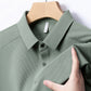 Men's Summer Cool Solid Color Lapel Short Sleeve Top