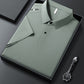 Men's Summer Cool Solid Color Lapel Short Sleeve Top