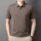 Men's Summer Cool Solid Color Lapel Short Sleeve Top