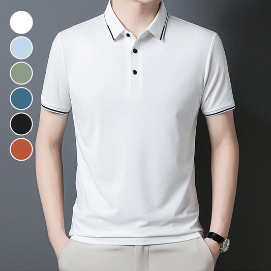 Business Casual Lapel Short Sleeve T-Shirt