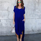 Summer Casual Maxi Dresses for Women- Women's V Neck Cap Sleeve Long Sundress with Pockets Beach Vacation