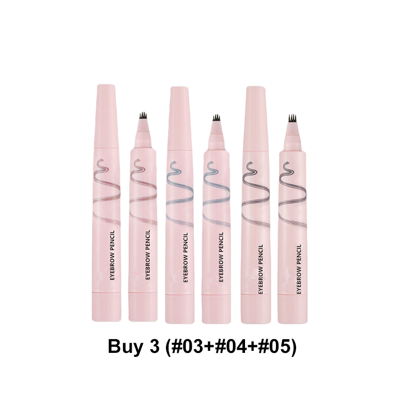 🔥Last Day-Buy 1 Get 1 Free!🎁🖤 Waterproof Eyebrow Pencil with 4-Prong Tip | Ultra-Fine Lines for Natural Hair-Like Effect 💗 | 24-Hour Smudge-Proof Wear 🌧️