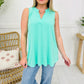 Casual Loose-Fit Solid Color Sleeveless Top