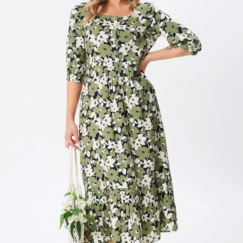 🔥Women's Casual Floral Slim Half Sleeve Dresses