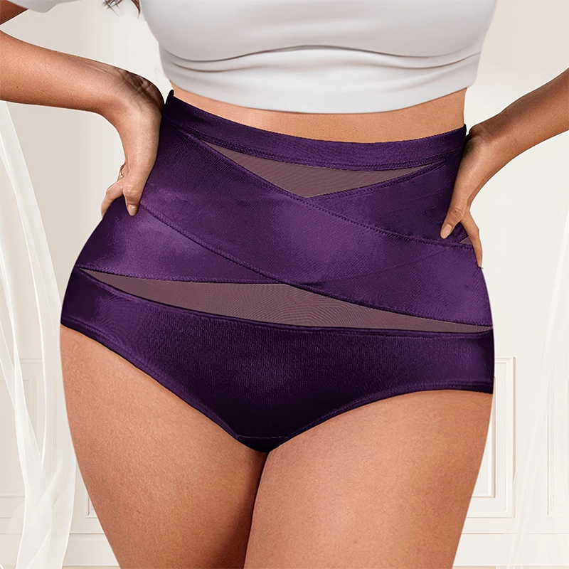 🌸 Last Day Special Price £5.99 ! 🎁Plus-Size High-Waist Cross Tummy Control Panties