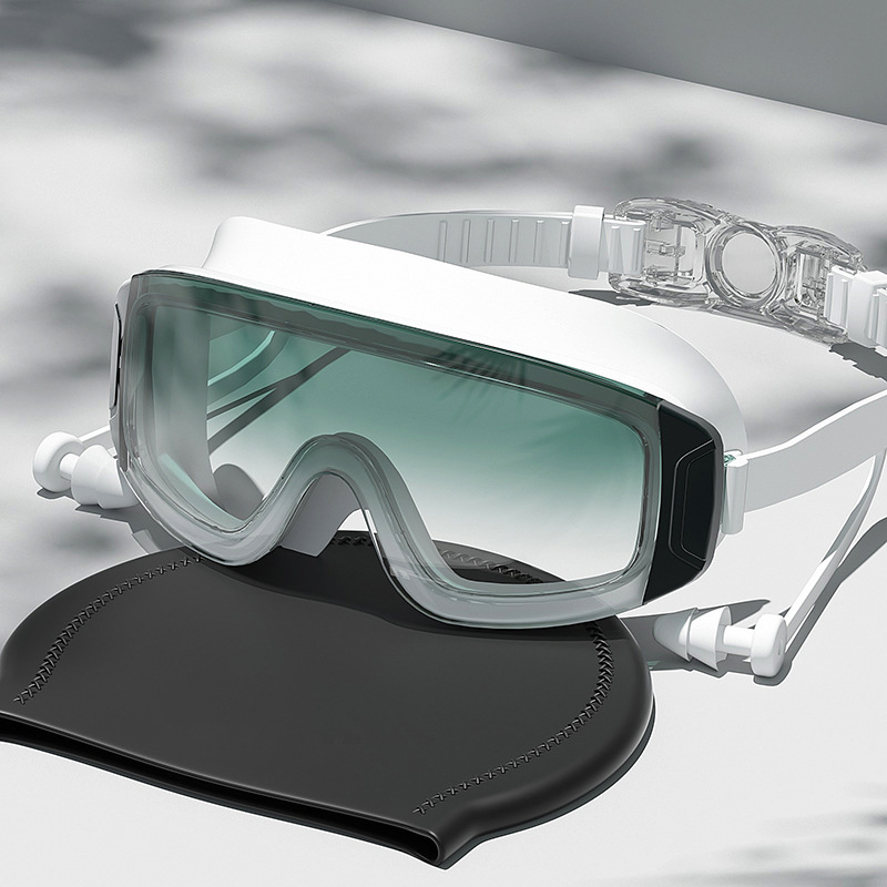 Waterproof Swimming Goggles & Swimming Cap Set